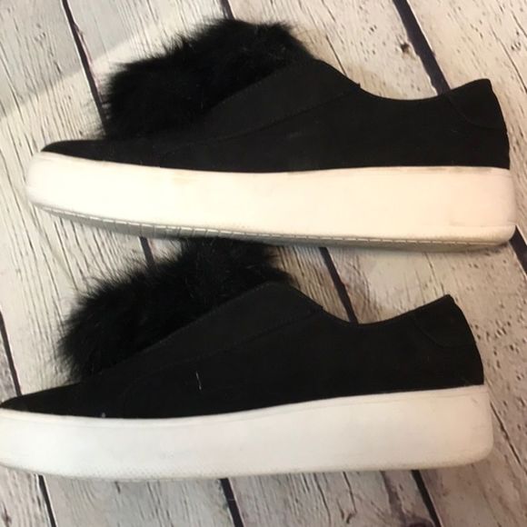 Cute Pom Pom sneakers Black Size 9 Massani - Picture 2 of 8